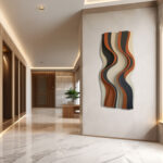 abstract wave 3D wall panel , 3D wall panel abstract