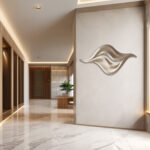 abstract wave 3D wall art