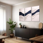 3 Panel 3D Wall Art, there pisce 3D wall painting